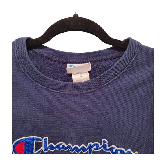 Vintage Champion Navy Blue Sweatshirt Sweater Size XL Extra Large Reverse Weave - Picture 5 of 7
